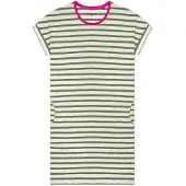 Schiesser Chemise de nuit ' Casual Essentials ' kaki / blanc cassé