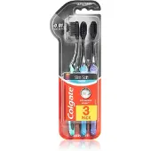 Colgate Slim Soft Active brosses à dents au charbon actif soft 3 pcs