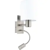 Eglo Applique murale Pasteri blanc avec lampe de lecture