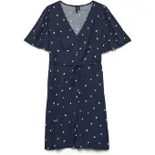 Vero Moda Robe-chemise 'VMALBA' bleu marine / jaune / vert foncé