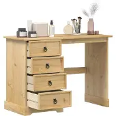 vidaXL Coiffeuse Corona 104x47x75 cm pin massif