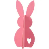 J-Line Lapin feutre rose moyen