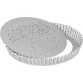 Patisse moule a tarte perforé antiadhésif en acier revetu - 24 cm 03572
