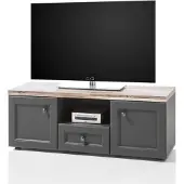 Bega Commode 2 Toscane Gris Timber Wood Buffet 2 portes 2 tiroirs