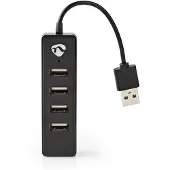 Nedis Concentrateur USB | USB-A mâle | 4x USB A Femelle | 4 ports | USB 2.0 | Alimenté par USB