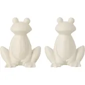 J-Line Grenouille en porcelaine blanche assortie 2
