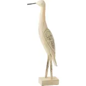 J-Line Oiseau déco Bois de manguier/Métal mélangé Small