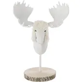 J-Line Elan Sur Pied Fourrure Poudre de Citron vert Ekru/Blanc