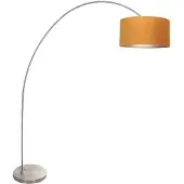 Mexlite - lampadaire - Solva - acier - métal tissu - lampe arquée - E27 - 3910ST
