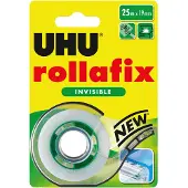UHU Ruban adhésif invisible rollafix- 19 x 25 m