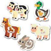 Educa - Puzzle The Farm 2-5 elementów, oryginalny produkt edukacyjny