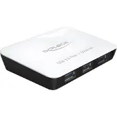 DeLOCK Hub USB avec adaptateur réseau LAN -