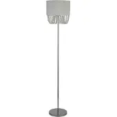 Searchlight Lampadaire Bellano chrome avec blanc