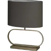 Searchlight Lampe de table Sleek bronze avec capuchon gris