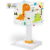 DALBER Lampe de table Dinos jaune