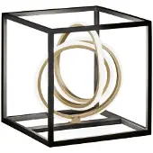 FISCHER&HONSEL GMBH Lampe de table design Gisi noir avec de l'or