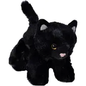 Wild republic chat en peluche junior 18 cm en peluche noire