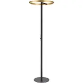 SLV Lampadaire design noir et doré One Straight