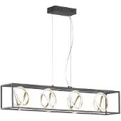 FISCHER&HONSEL GMBH Lampe suspendue design Gisi 110cm noir avec or