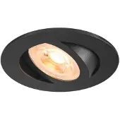 SLV Plafonnier encastré New Tria 68 rond GU10 noir
