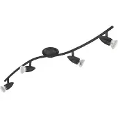 Eglo Emplacement monté en surface Magnum-Led Noir à 4 lumières