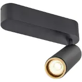 SLV Spot monté en surface Grip! M noir avec or 2700K