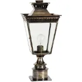 Limehouse Lampadaire rural Pagoda Short Pillar fait à la main - nickel poli (n)