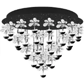 Eglo Plafonnier noir Pianopoli 2, diamètre 78 cm