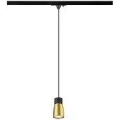 SLV PURI 2.0 Dome, 1 lampe suspendue, GU10, longueur de suspension 200cm, 1x max. 6W, noir / or 1008263