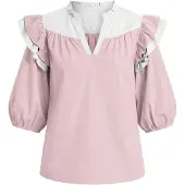 Imily Bela Chemisier rose / blanc