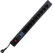 REV supraguard pc-multiprise 9-fach, noir - anthrazit, geräteschutzleiste avec parafoudre et netzfilter 00179671
