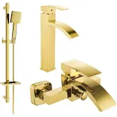 Mexen Libra DQ45 set de baignoire, Gold - 745113DQ45-50