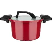 GSW Autocuiseur basse pression - - 24 cm - 6 L - Aluminium forgé - Induction - Rouge