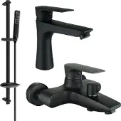 Mexen Axel DB72 SET mitigeur bain et lavabo, noir (73803DB72-70)
