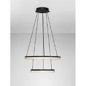 Nova Luce Suspension noire Lonela double
