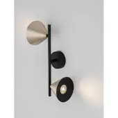 Lyora Applique murale Conico Double Noir avec Or