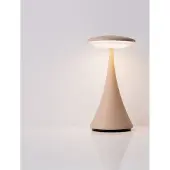 Nova Luce Lampe de table Elbo brun sable rechargeable par USB