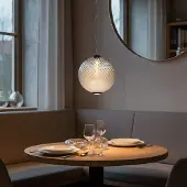 Lyora Suspension Aora verre opale convexe