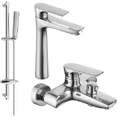 Mexen Axel DB72 SET mitigeur bain et lavabo, chromé (73813DB72-00)