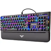 Preyon Clavier Long Claw Brown Clavier de jeu - Repose-poignet - 104 touches - Commutateur Gateron Brown - Boîtier aluminium - Éclairage RGB - Mode d'éclairage - Logiciel - Port USB traversant