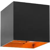 Highlight Spot mural Square noir avec or 10cm