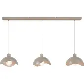 Masterlight Lampe suspendue de bureau Volta 3x Ø30cm - sable