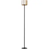 Masterlight Lampadaire noir Venus 175cm avec abat-jour couleur sable