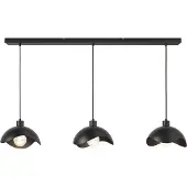 Masterlight Lampe suspendue de bureau Volta 3x Ø30cm - noir