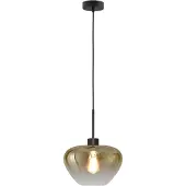 Masterlight Suspension Genua noir avec verre doré Ø 29cm