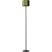 Masterlight Lampadaire noir Venus 150cm avec abat-jour vert olive