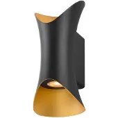 SLV Grand éclairage LED haut et bas Modela noir avec de l'or