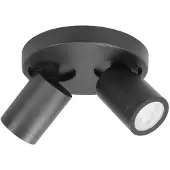 Highlight Spot en saillie IP44 Oliver 2 lumières noir mat