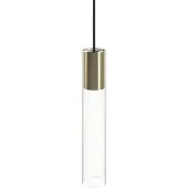 Lyora Lampe à suspension en verre Cylinder or