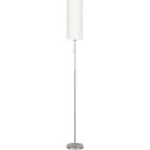 Highlight Lampadaire Victoria nickel mat avec abat-jour blanc cassé